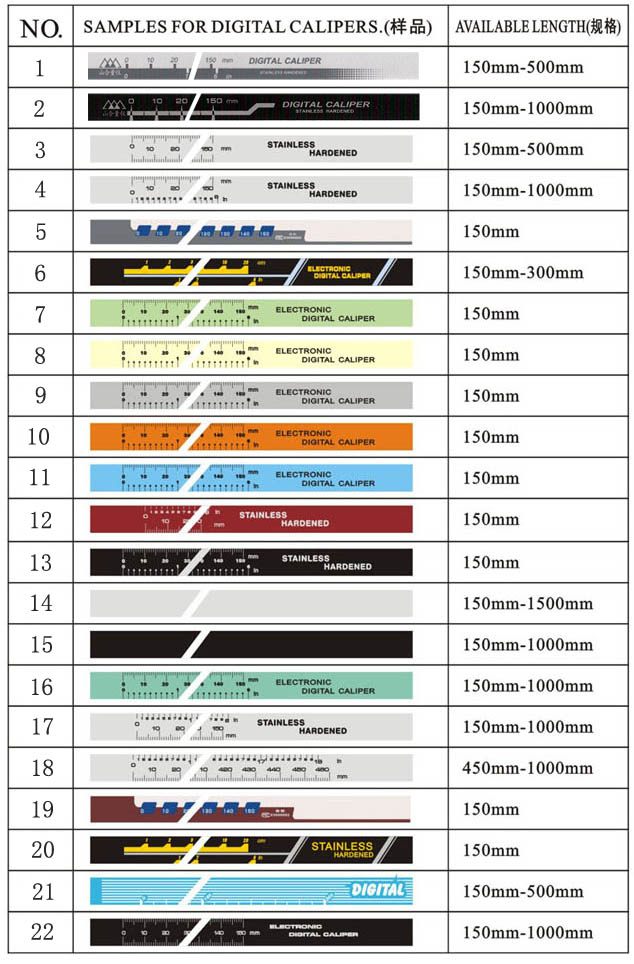 数显卡尺刻度膜样品