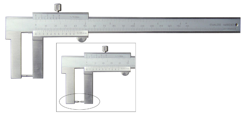 圆柱头圆锥头外沟槽游标卡尺