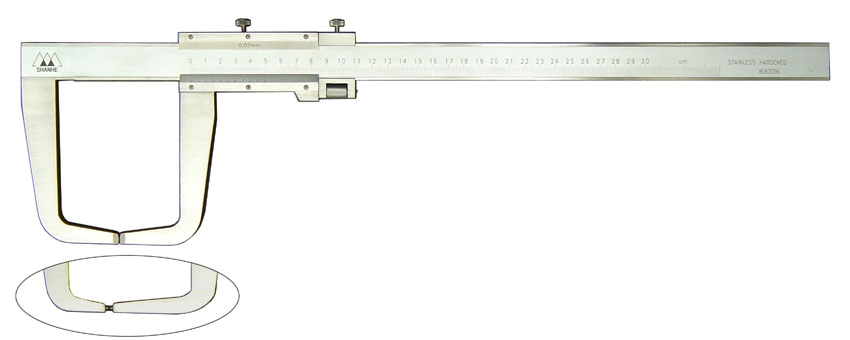 合金量面外沟槽(钢轨腰厚)游标卡尺